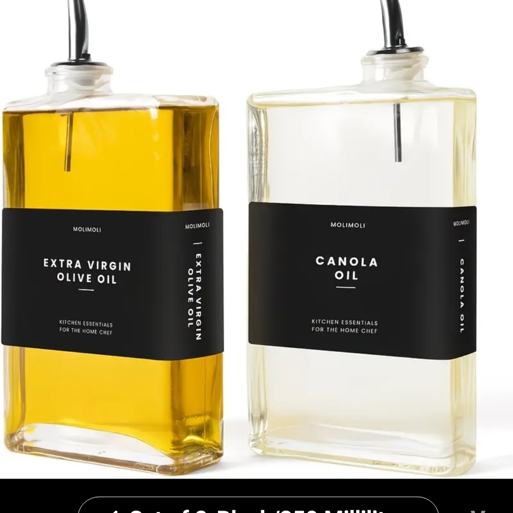 Extra Virgin Olive Oil and Canola Oil Set